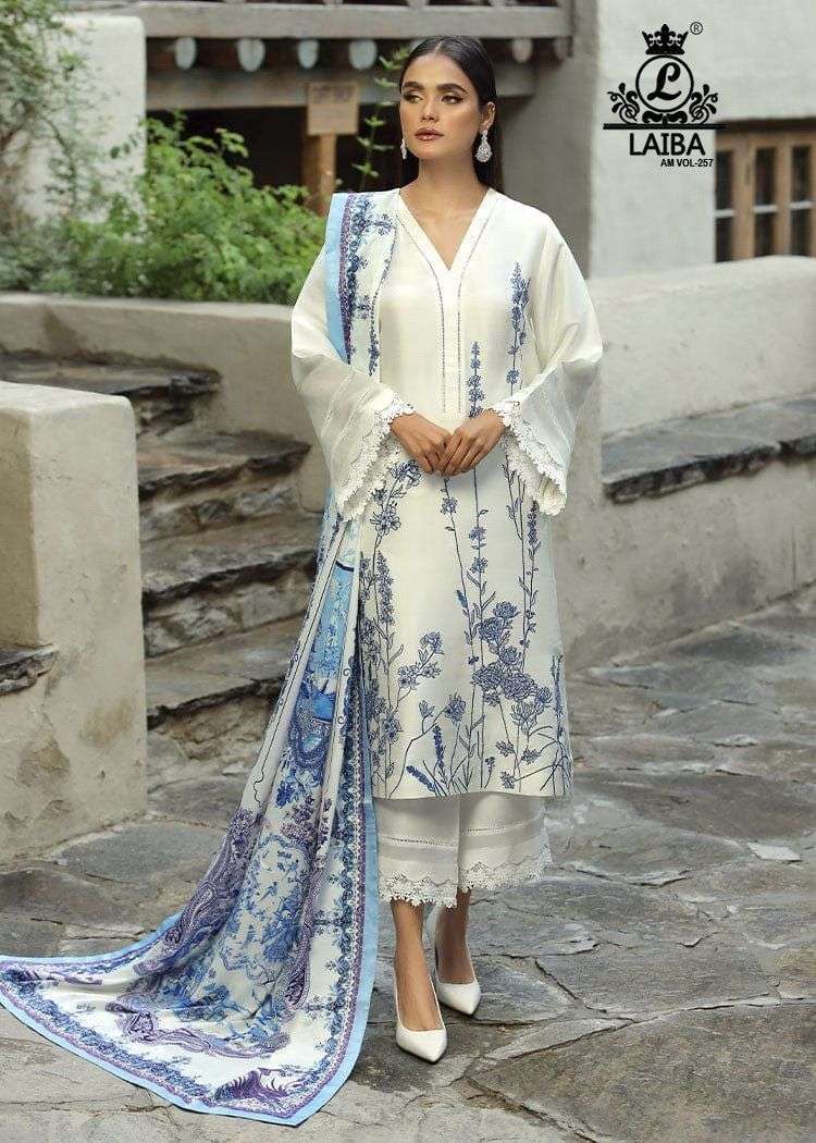 Laiba Am Vol 257 Georgette Pakistani Suits Wholesaler of Pakistani Suits in India