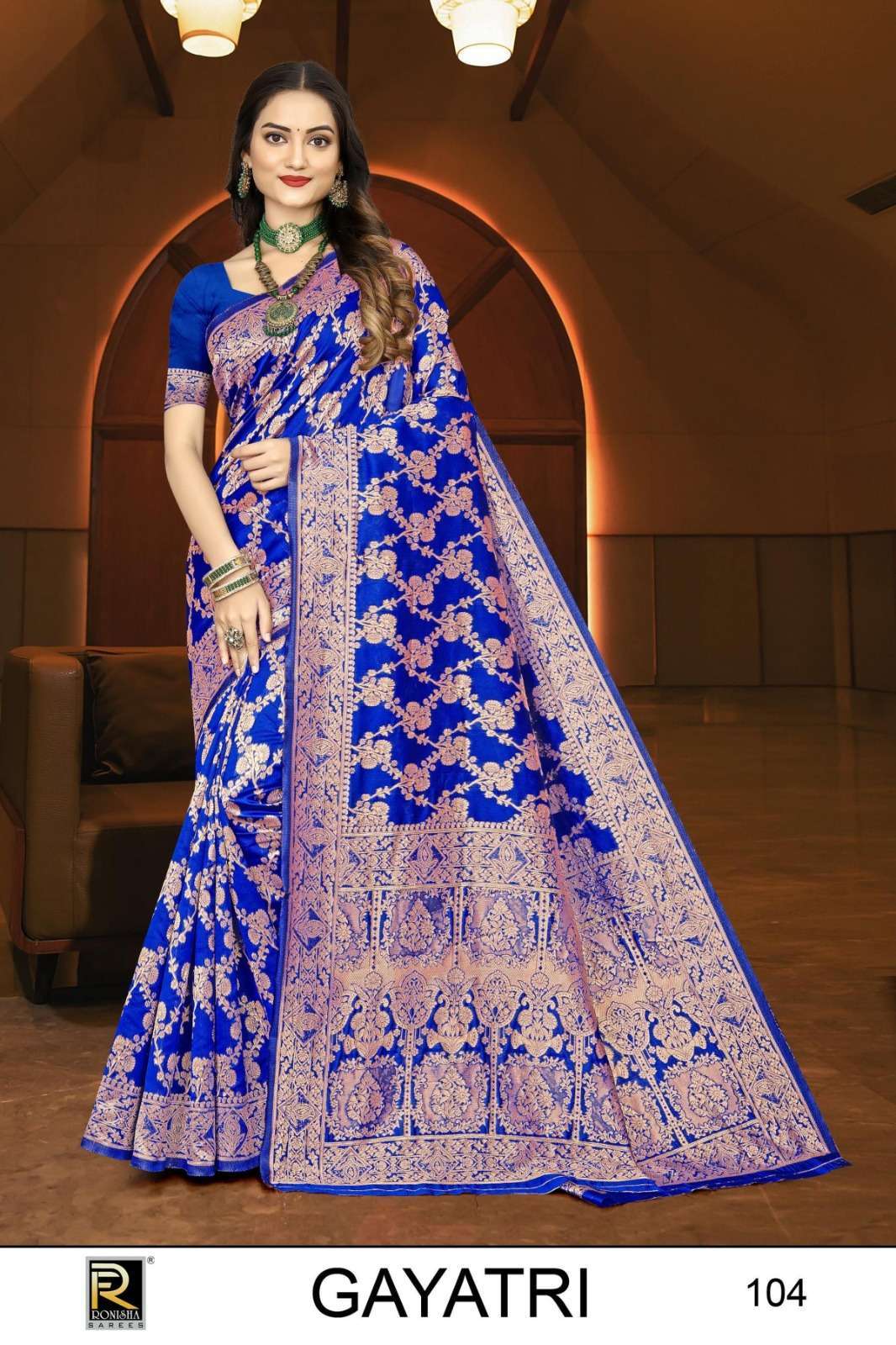 Ronisha Gaytri Banarasi Silk Saree Wholesale rate sarees in india