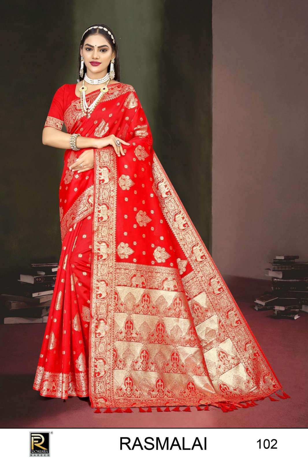 Ronisha Rasmalai-1 banarasi silk Saree Wholesale Saree manufacturers in India