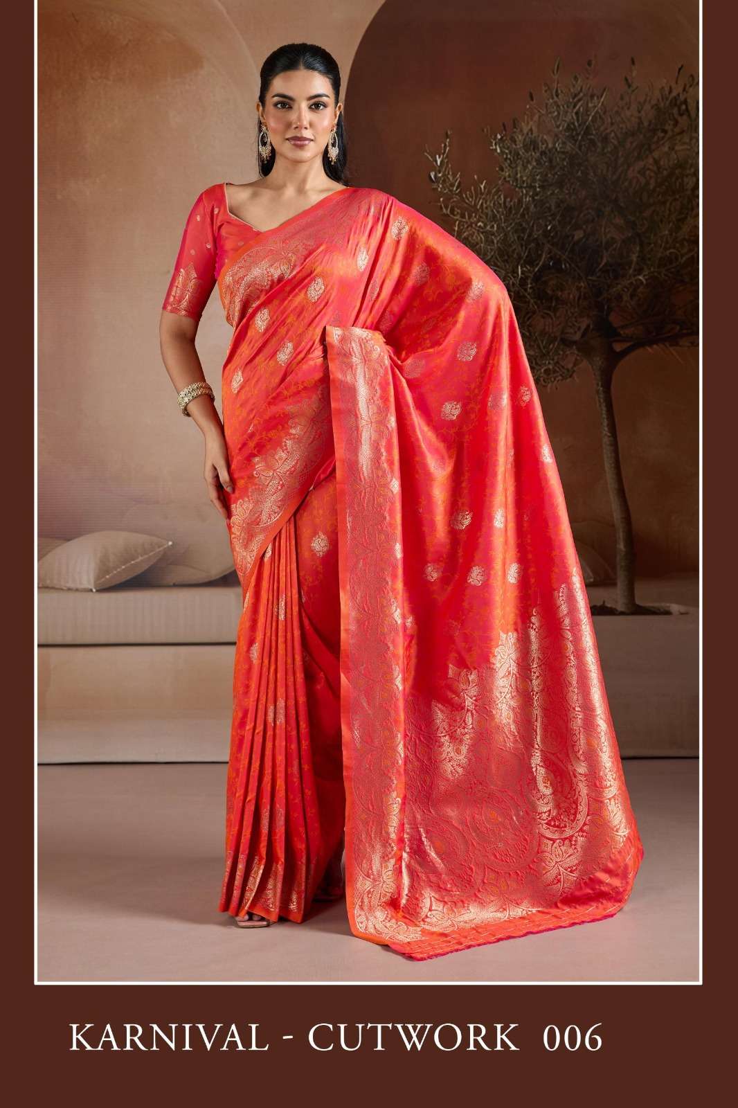 Rajtex Karnaal Cutwork saree supplier surat