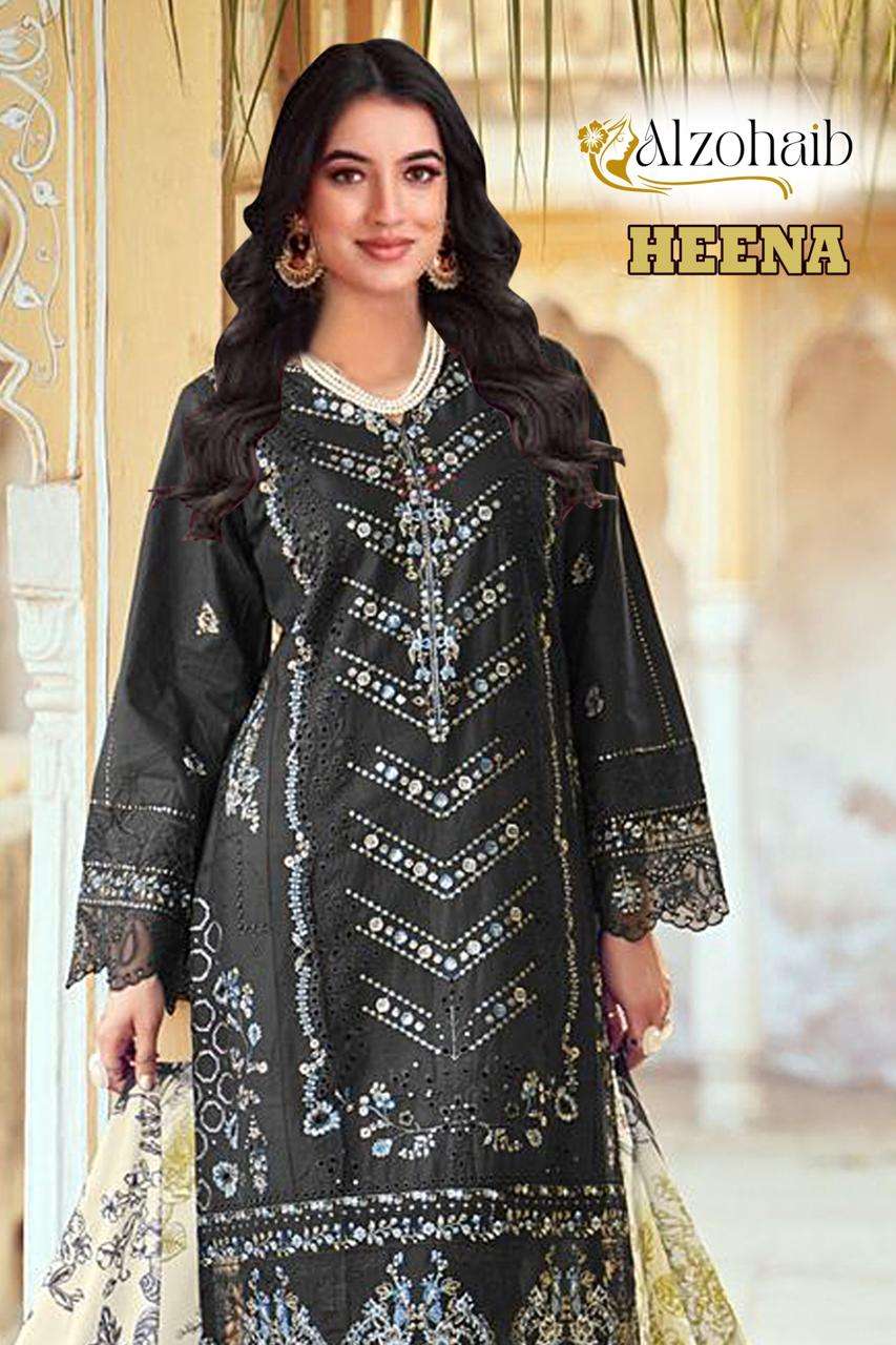 Alzohaib Az Heena 1326 To 1327 Cotton Dupatta wholesale pakistani suits india