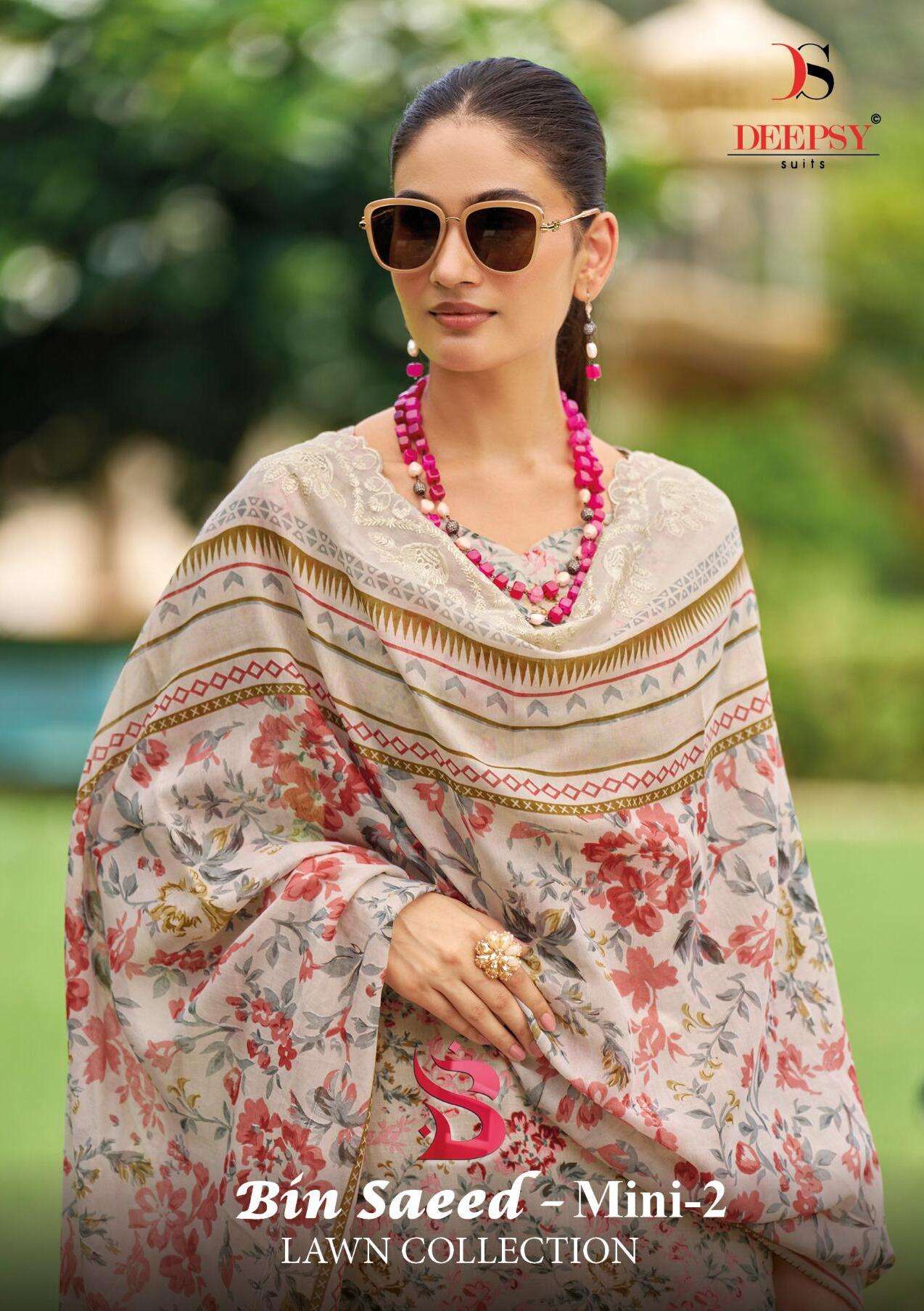 Deepsy Bin Saeed Mini vol 2 Cotton Dupatta wholesale pakistani suites