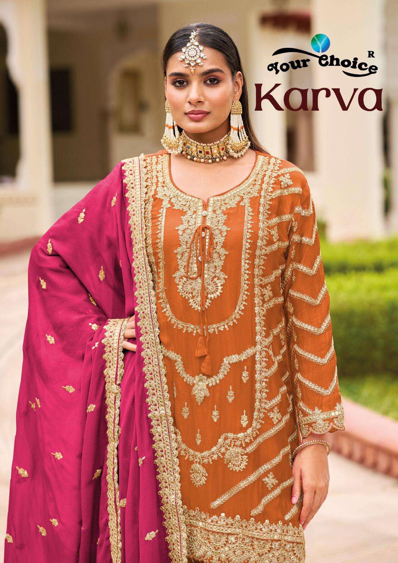 Your choice Karwa designer salwar kameez at wholesale price