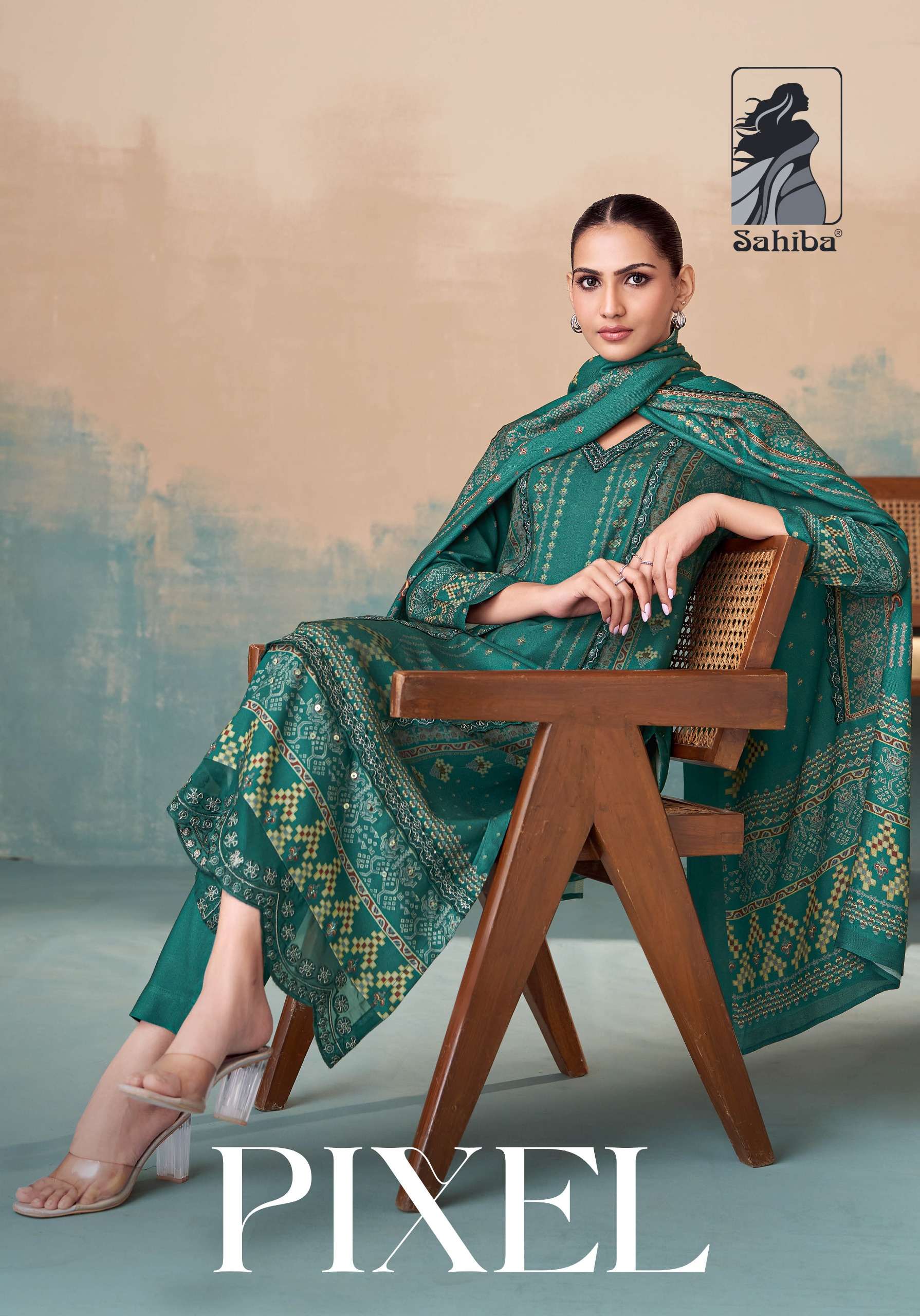 Sahiba Pixel salwar kameez material wholesale in mumbai