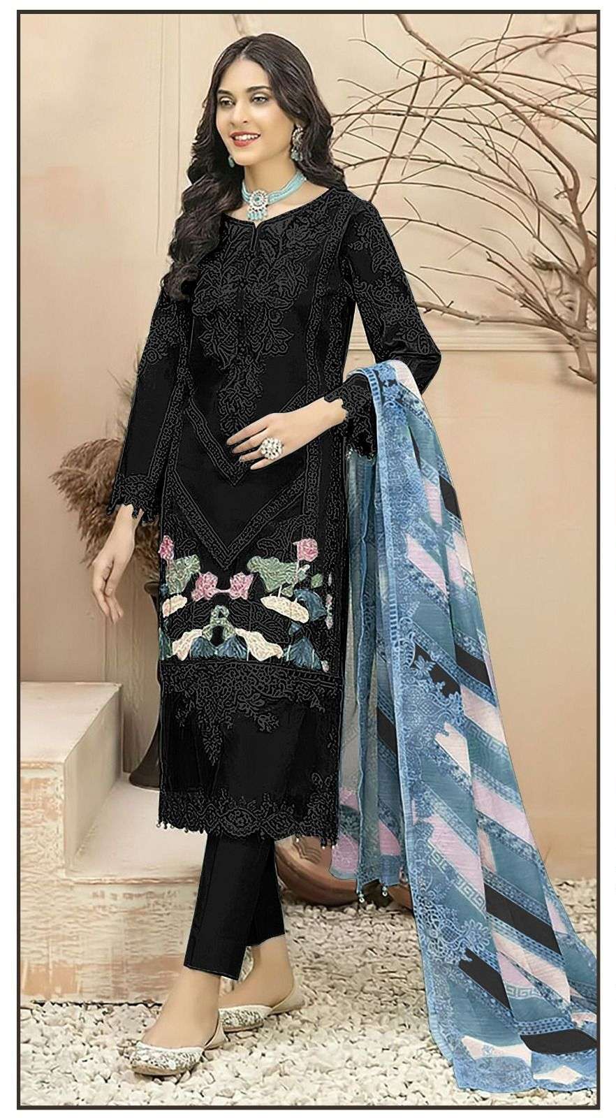 Bilqis B 206 A TO D pakistani lawn suits wholesale in surat