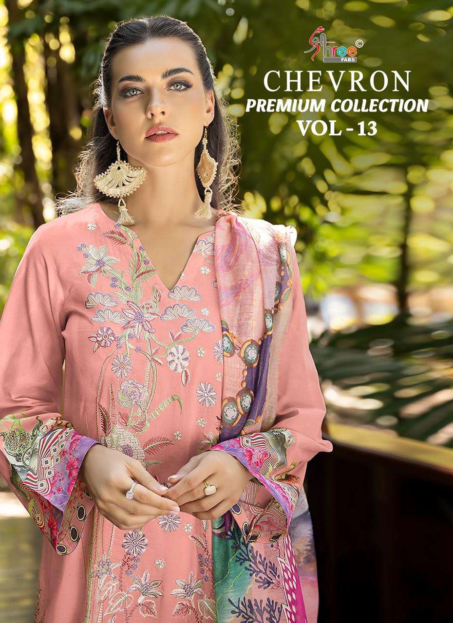 Shree Chevron Premium Collection Vol 13 Cotton Dupatta fashion station pakistani suits