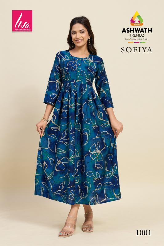 Ashwath Sofiya catalog anarkali kurtis wholesale - Sanvari Fashion