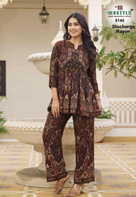 Mostyle 5205 , 5140 & 5214 catalog co ord set manufacturers in surat - Sanvari Fashion