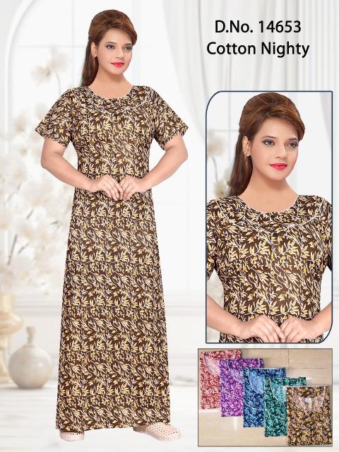 Sabella 14652 & 14653 cotton nighty - Sanvari Fashion