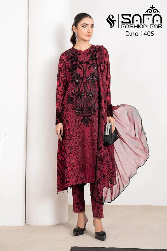 Safa Fashion Fab 1405 catalog pakistani suit wholesale birmingham - Sanvari Fashion