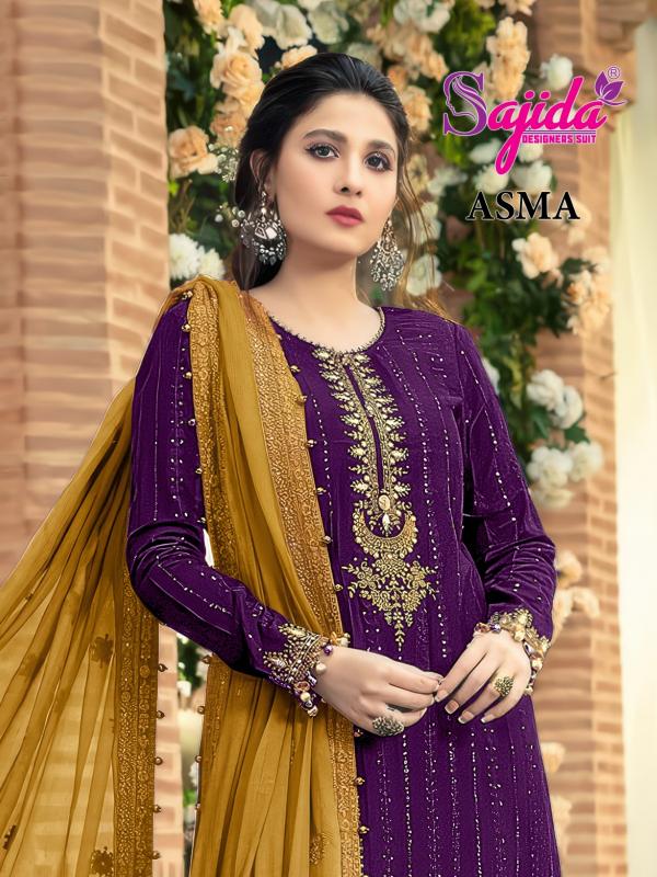 Sajida Asma catalog online wholesale pakistani suits - Sanvari Fashion