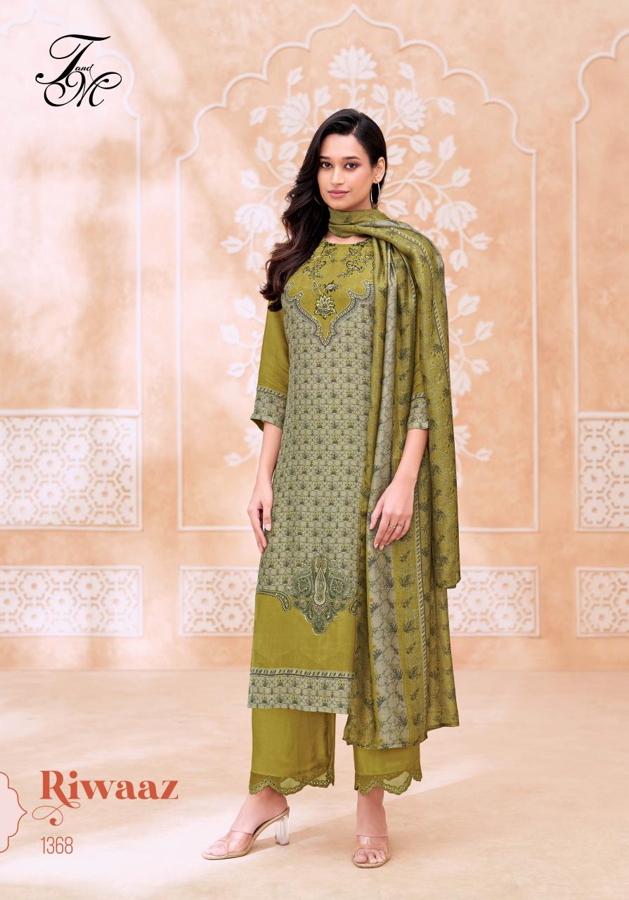 T&M Riwaaz catalog designer salwar suit wholesale - Sanvari Fashion