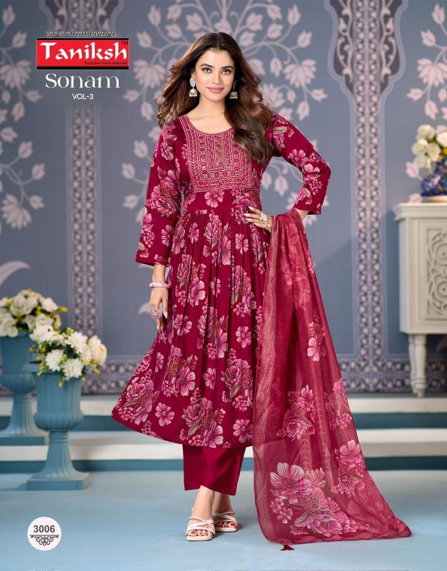 Taniksh Sonam vol 3 catalog indian kurti wholesale - Sanvari Fashion