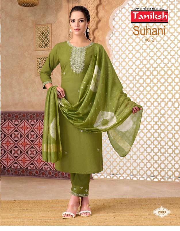 Taniksh Suhani vol 2 catalog wholesale kurti pant set - Sanvari Fashion