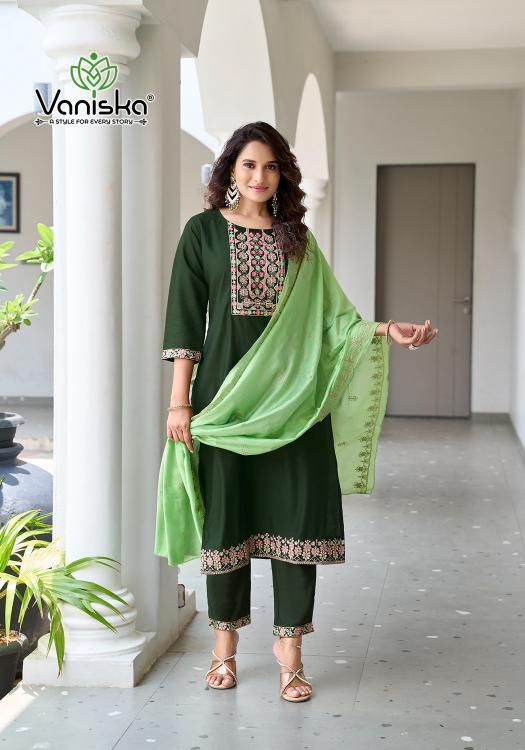 Vaniska Palak vol 2 catalog designer kurtis wholesale - Sanvari Fashion
