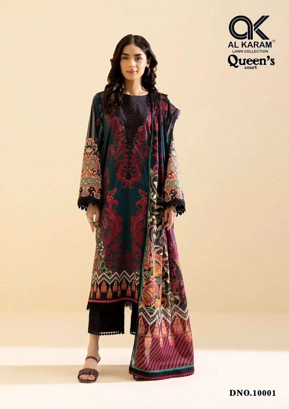 Al Karam Queens Court Vol- 10 – Pakistani Karachi kurti Pant With Dupatta - Sanvari Fashion