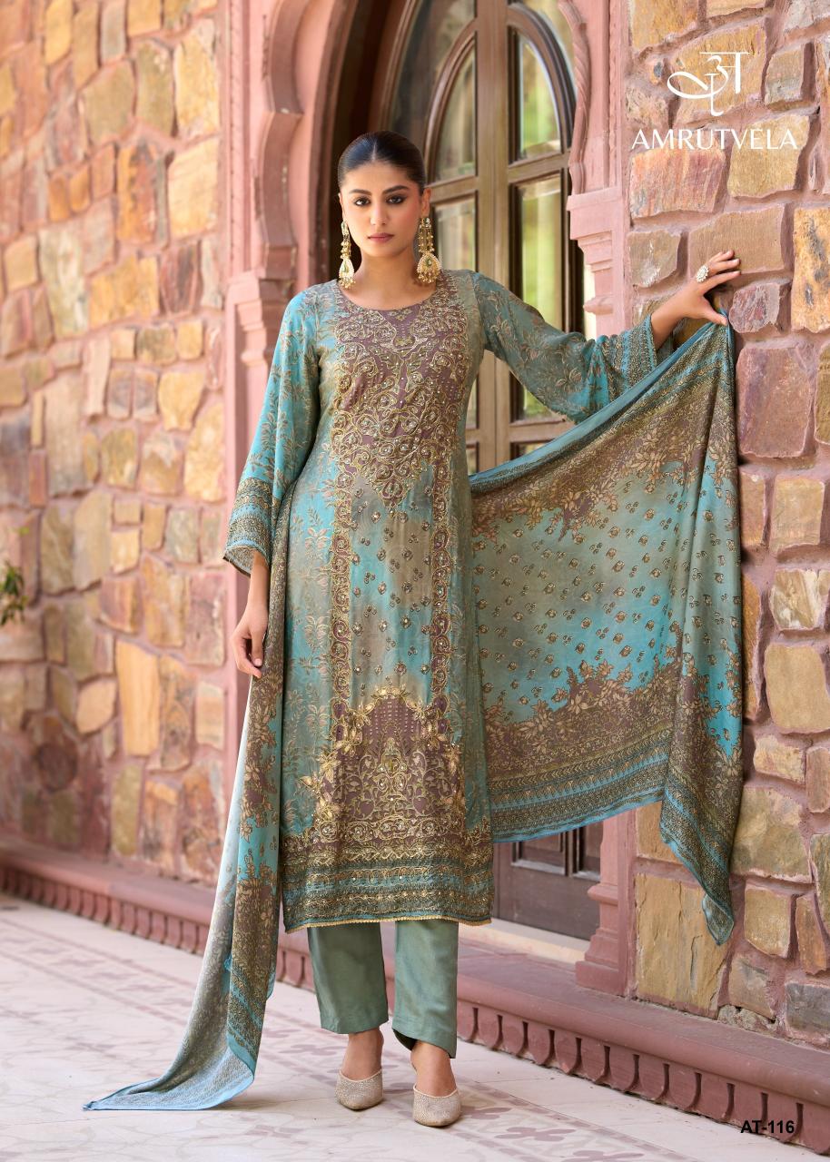 Amrutvela AT116 catalog designer pakistani suits wholesale - Sanvari Fashion