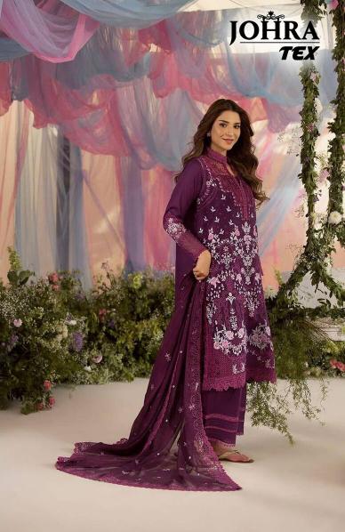 Johra Tex 187 catalog pakistani copy suits with price in surat - Sanvari Fashion