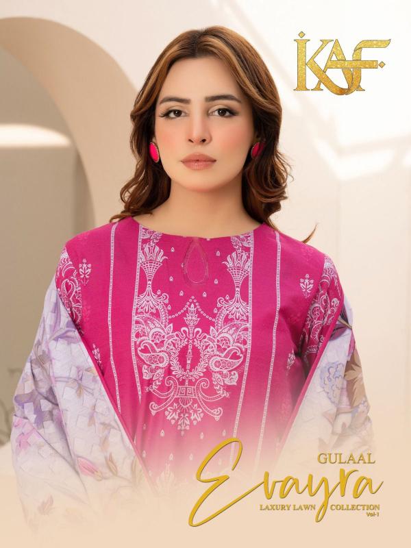 Kaf Gulaal Evaya Vol- 1 – Pakistani Karachi Dress Material - Sanvari Fashion