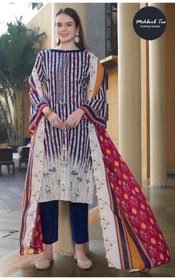 Mehboob Tex 1490 catalog Cotton Pakistani Salwar Kameez - Sanvari Fashion