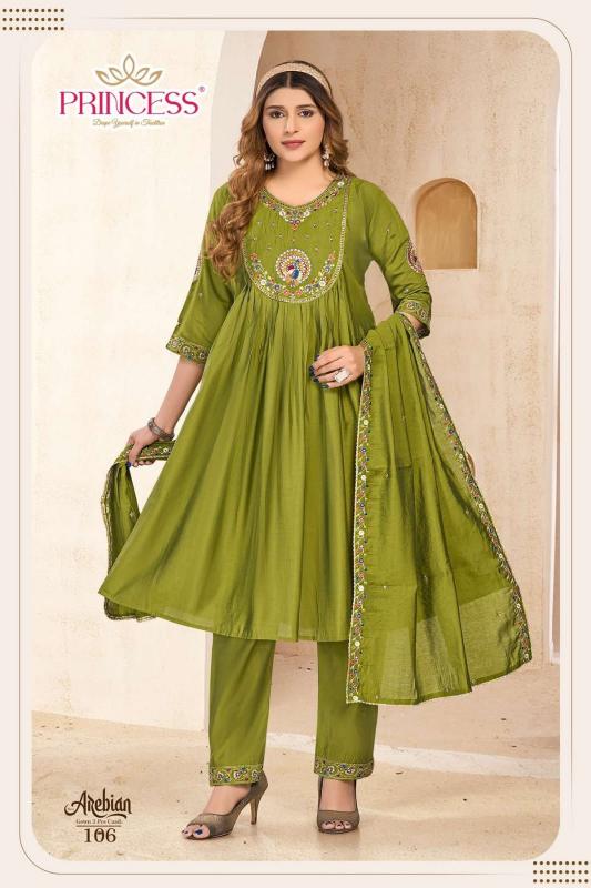 Princess New Arebian catalog roman fabric kurtis - Sanvari Fashion