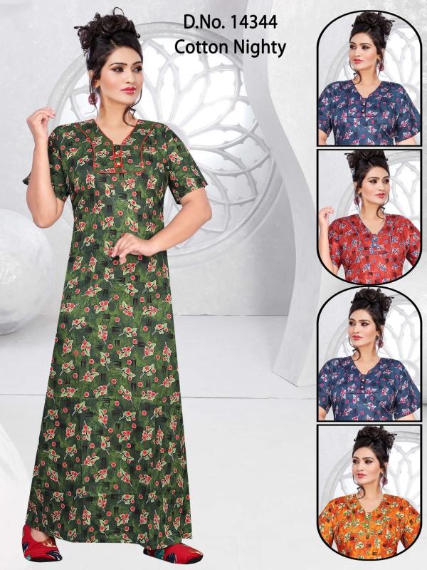 Sabella 14344 & 14422 cotton nighty - Sanvari Fashion