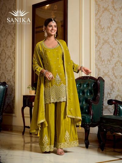 Sanika Myra catalog chinon silk salwar kameez - Sanvari Fashion