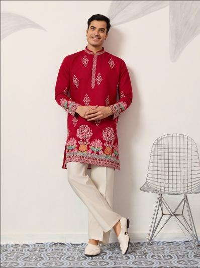 Shubhvastra The Grand Kurta catalog mens Thread Work Kurta And Pant - Sanvari Fashion