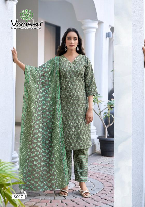 Vaniska Sunrise Vol 3 catalog Capsul Foil Print Kurti Pant set - Sanvari Fashion