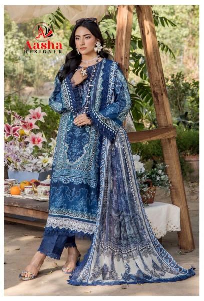 Aasha 1201 catalog pakistani suits wholesale uk - Sanvari Fashion
