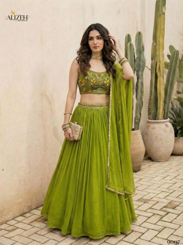 Alizeh 9006 And 9007 catalog lehenga choli wholesaler in surat - Sanvari Fashion