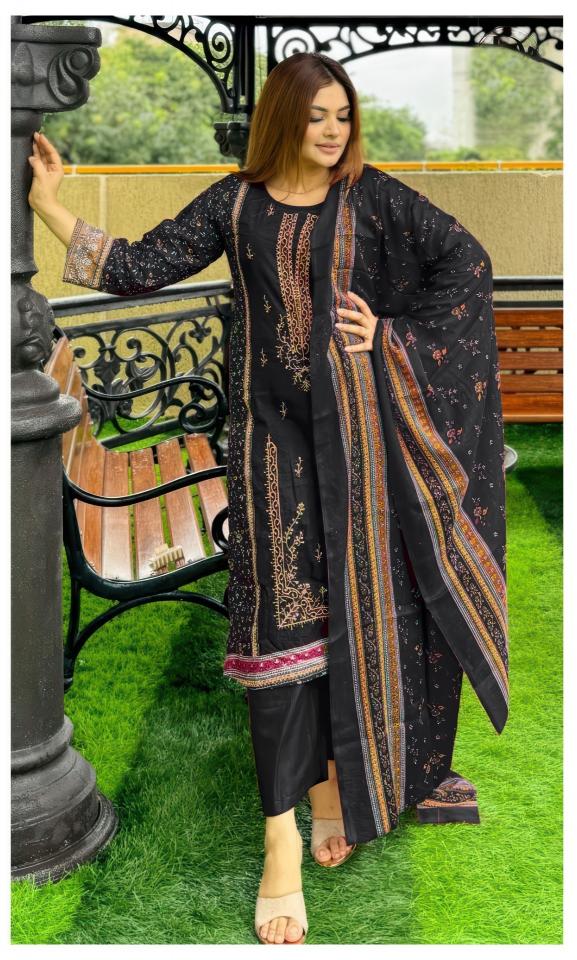 Alzohaib Az 1368 catalog Chiffon Dupatta pakistani suit wholesale birmingham - Sanvari Fashion