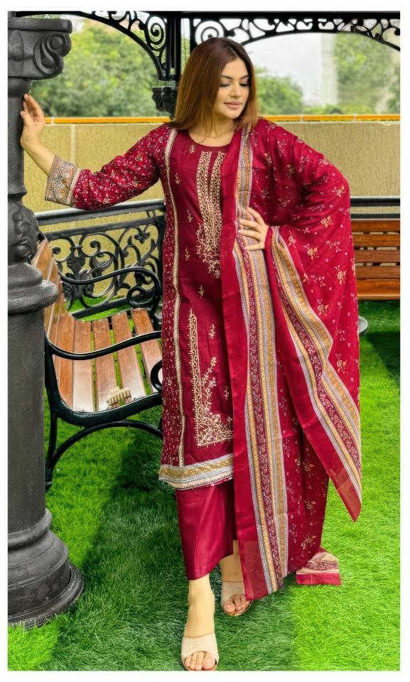 Alzohaib Az 1368 catalog Cotton Dupatta pakistani suit surat wholesale - Sanvari Fashion
