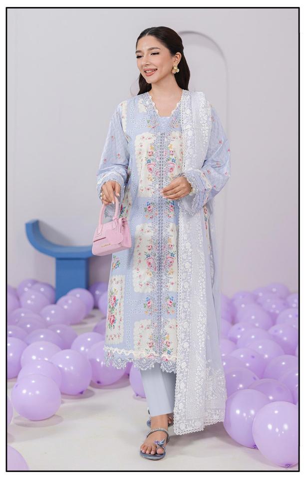 Alzohaib Az Aziza Vol 1 catalog Cotton Dupatta pakistani suits wholesale in dubai - Sanvari Fashion
