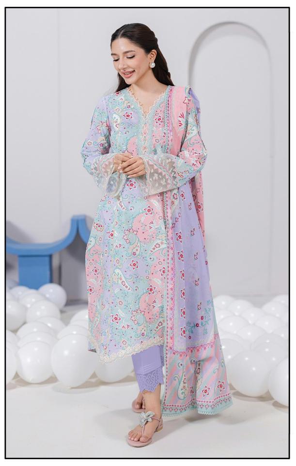 Alzohaib Az Itrh Vol 1 catalog Cotton Dupatta wholesale factory price pakistani suit - Sanvari Fashion