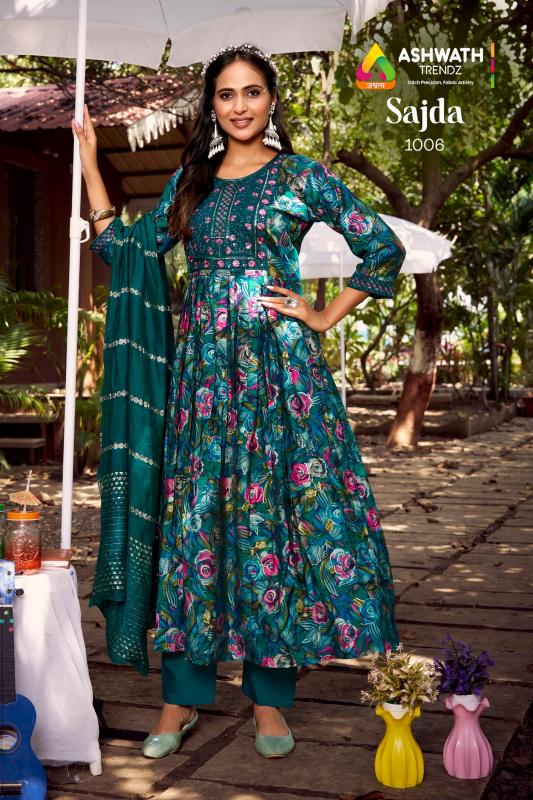 Ashwath Sajda catalog wholesale anarkali kurtis in mumbai - Sanvari Fashion