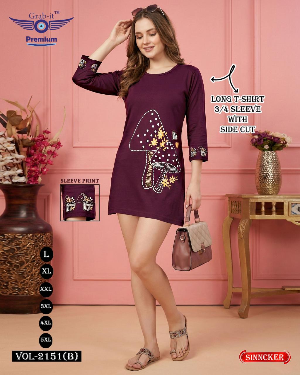 Grab it 2151 catalog long t shirt wholesaler - Sanvari Fashion