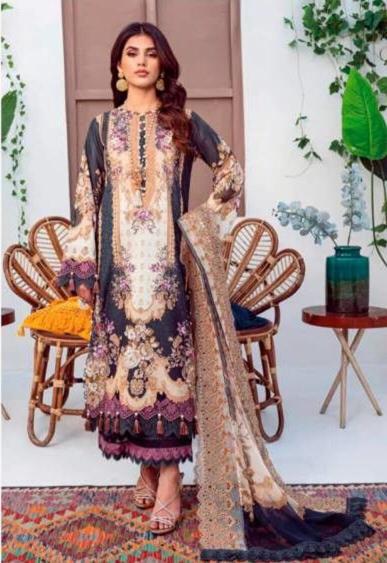 Hazzel Firdous 0372 catalog wholesale pakistani suits in surat - Sanvari Fashion
