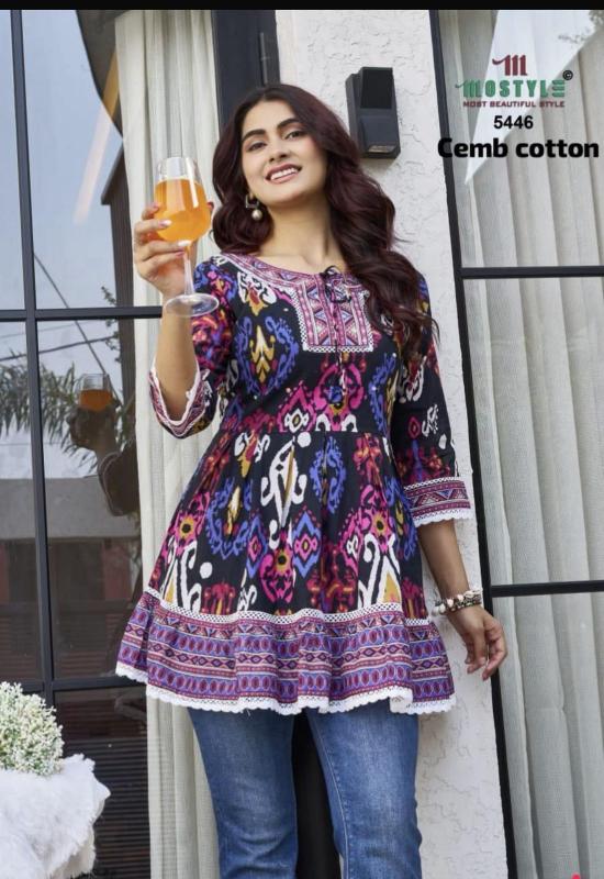 Mostyle 5445 , 5446 catalog kurtis wholesaler in kerela - Sanvari Fashion