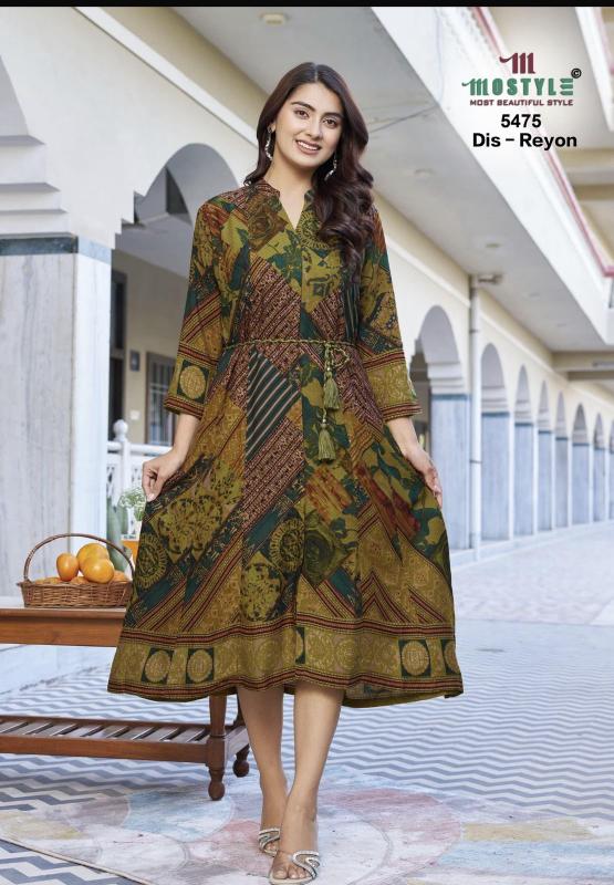 Mostyle 5475, 5476 catalog knee lenth western dress - Sanvari Fashion