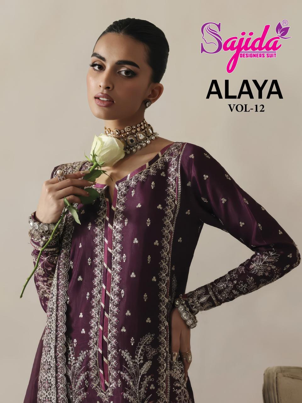 Sajida Alaya vol 12 catalog pakistani suits at wholesale price in delhi - Sanvari Fashion