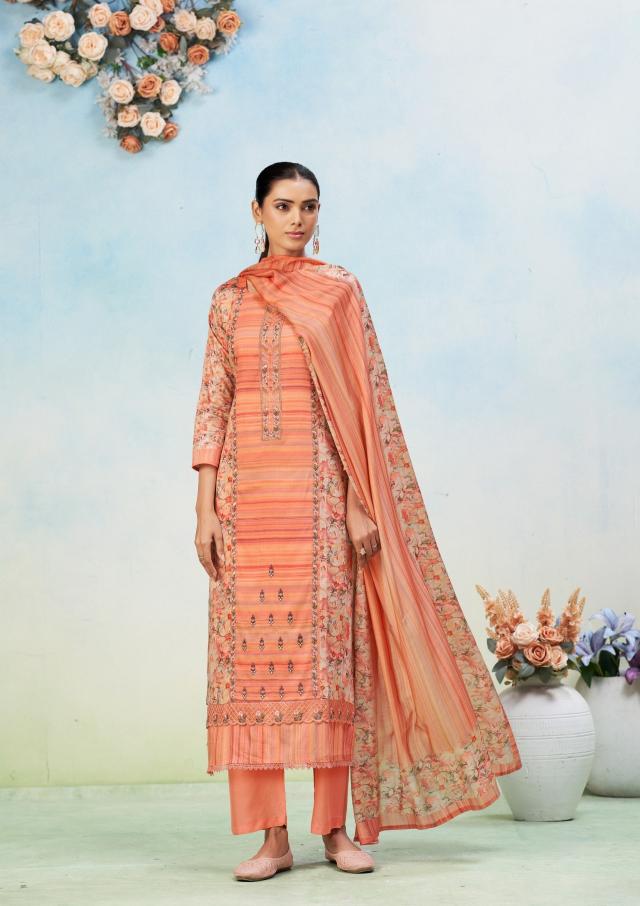 Sargam Tisha catalog best wholesaler of dress materials in surat - Sanvari Fashion