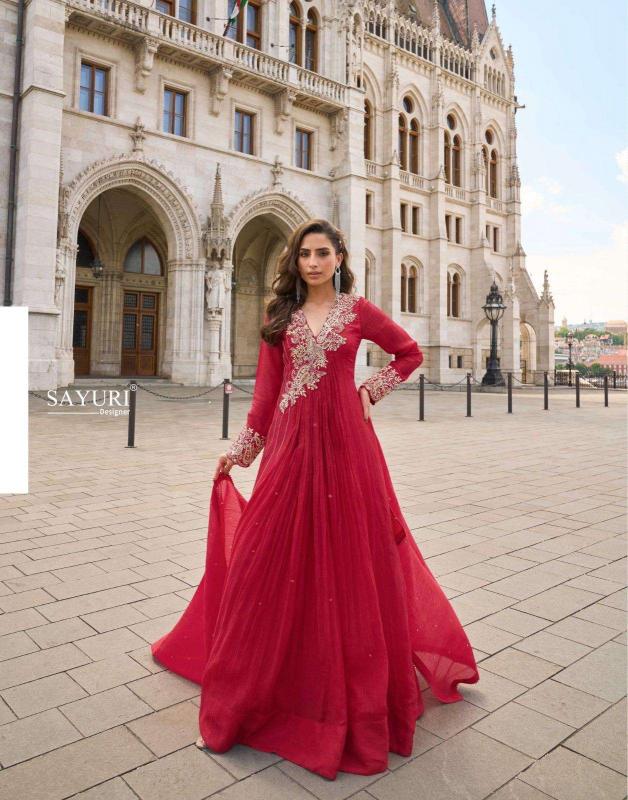 Sayuri Jhalak catalog Embroidered Designer Gown kurtis - Sanvari Fashion