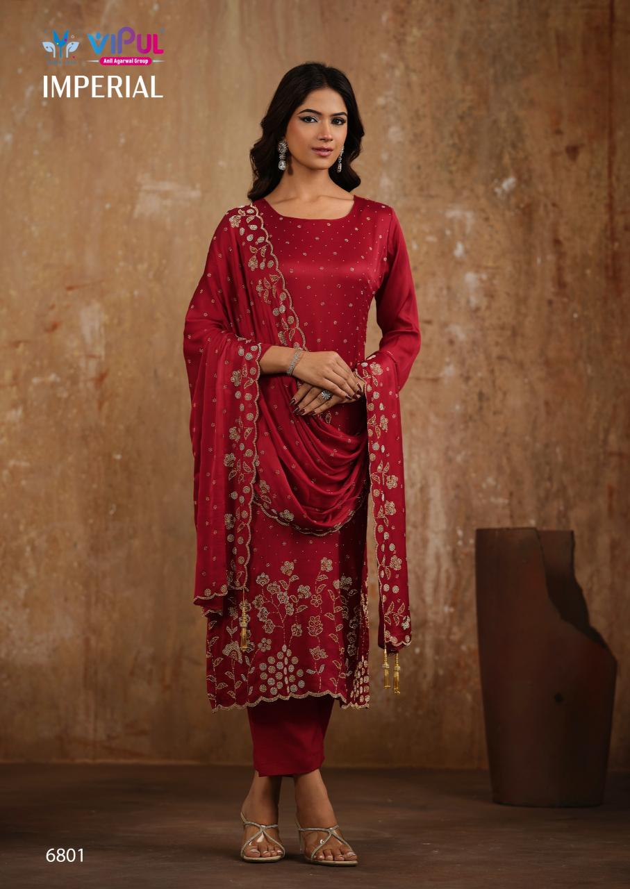 Vipul Imperial catalog wholesale unstitched salwar kameez material in bangalore - Sanvari Fashion
