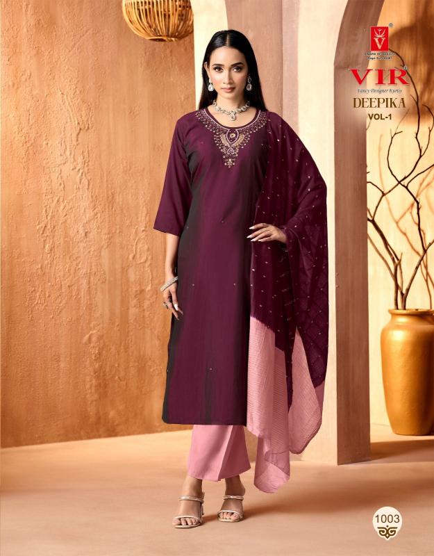 Vir Deepika vol 1 catalog branded kurtis at wholesale price - Sanvari Fashion