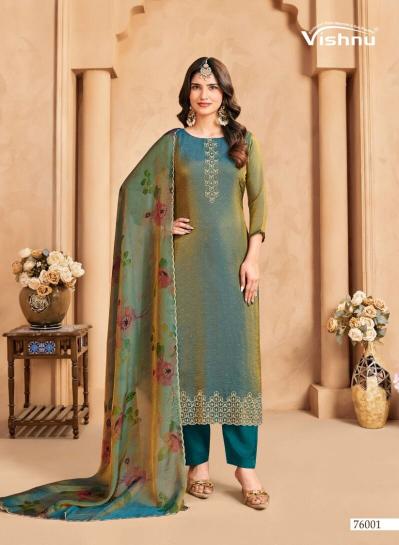 Vishnu Mahroof catalog wholesale unstitched salwar kameez material - Sanvari Fashion