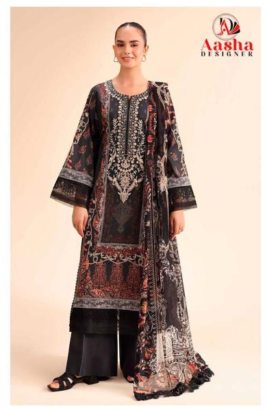Aasha 1209 A And B catalog Cotton Dupatta online pakistani suits wholesale - Sanvari Fashion