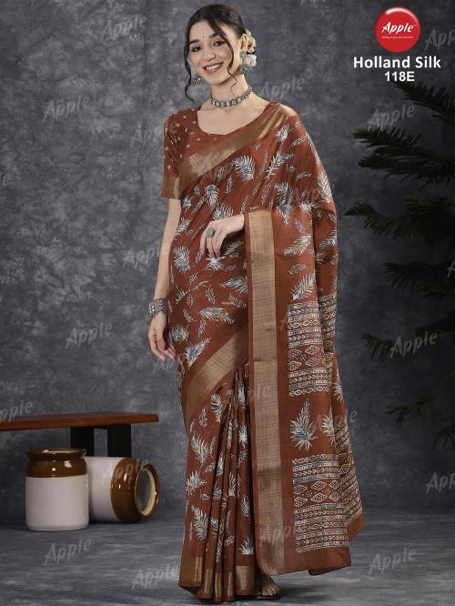 Apple Holland Silk 118 catalog wholesale sarees catalog - Sanvari Fashion