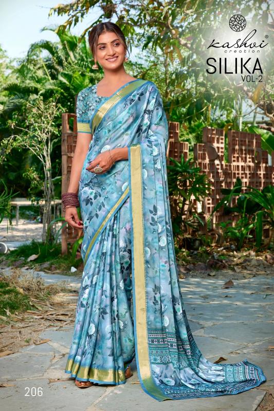 Kashvi Silika Vol 2 catalog surat sarees wholesale price - Sanvari Fashion