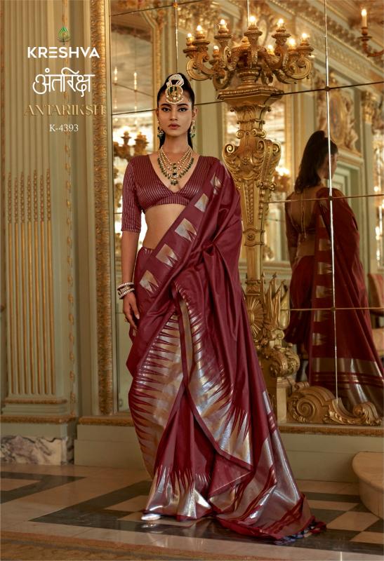 Kreshva Antariksh catalog wholesale silk sarees - Sanvari Fashion